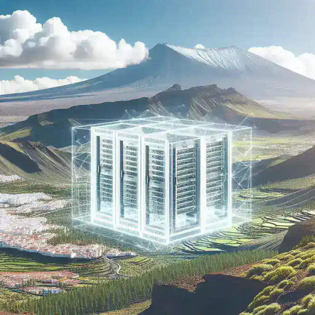 **Alt text:** "Teide-HPC supercomputer located in the Canary Islands, showcasing advanced technology and high-performance computing capabilities for European research and innovation."