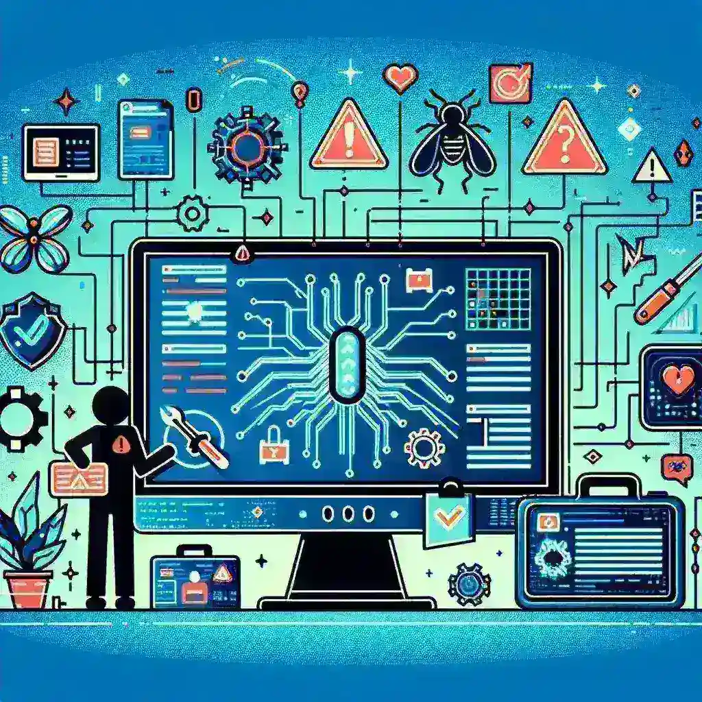 "Imagen que ilustra los problemas comunes con software, incluyendo errores de instalación y fallos de rendimiento, acompañada de soluciones efectivas, en el artículo 'Problemas Comunes con Software y Cómo Solucionarlos'."