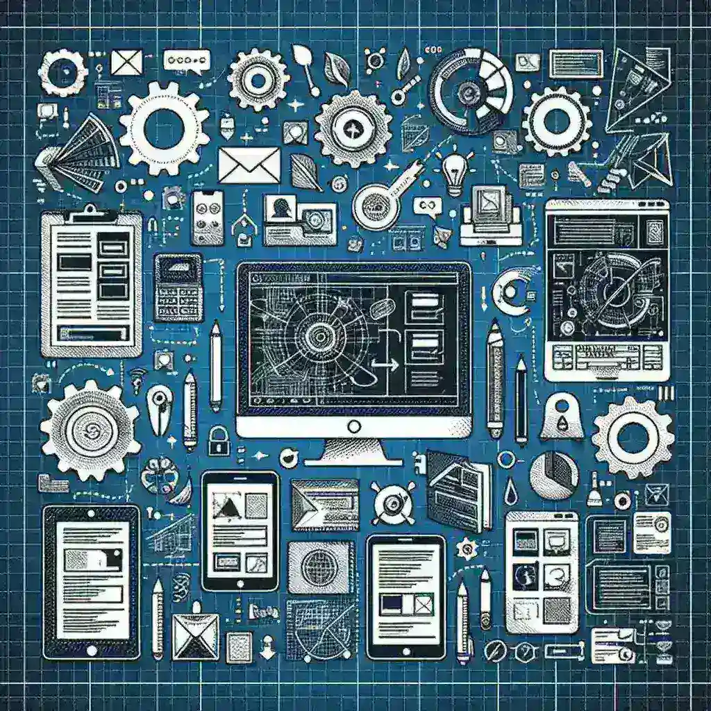 "Visualización del proceso de creación de un sitio web utilizando Google Sites, destacando herramientas y funciones clave en una guía completa para principiantes."
