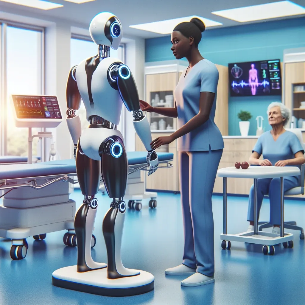 "Robots asistentes en fisioterapia en hospitales catalanes, mejorando la recuperación de pacientes con tecnología avanzada."