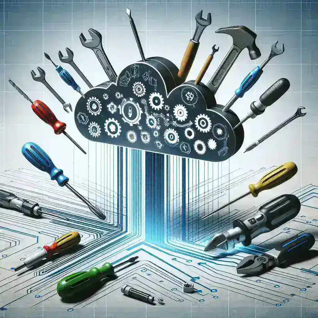 "Diagrama de herramientas para automatizar la validación de configuraciones en la nube, ilustrando procesos y funcionalidades clave en la guía completa 2024 sobre optimización en la nube."